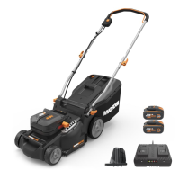 Газонокосилка WORX WG737E аккумуляторная 40V 37 см, бесщёточная, с двумя АКБ 4 Ач и двойным ЗУ 