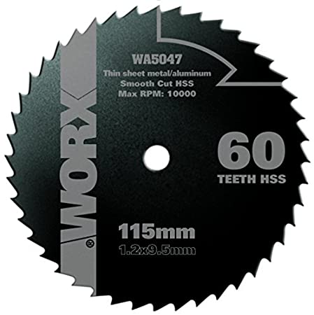 Пильный диск по металлу WORX WA5047, 60T HSS 115х1,2х9,5 мм 