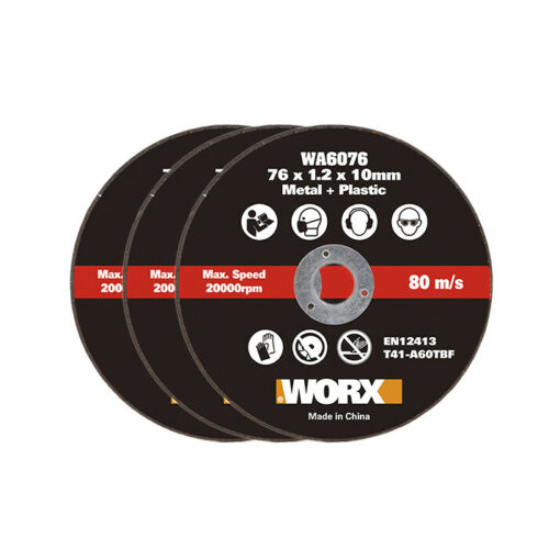 Отрезной диск по металлу WORX WA6076.3, 76х1,2х10 мм (3 шт) 