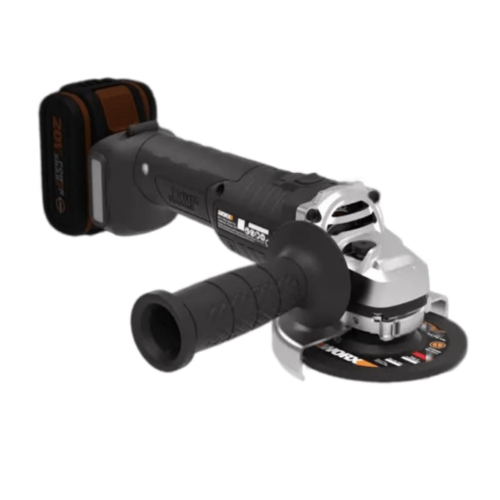 Угловая шлифмашина (болгарка) WORX WX813 аккумуляторная 20V, 115 мм, бесщеточная, с АКБ на 4 Ач и ЗУ, в кейсе 