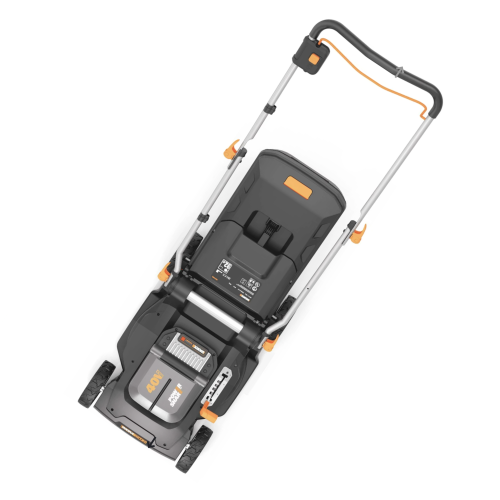 Газонокосилка WORX WG745E аккумуляторная 40V 41 см, бесщеточная, с двумя АКБ на 4Ач и двойным ЗУ в 2A 