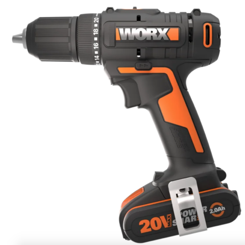 Дрель-шуруповерт WORX WX108.9 аккумуляторная 20V 45Нм, без АКБ и ЗУ