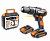 Дрель-шуруповерт ударная WORX WX371.1 аккумуляторная 20V 40Нм, с двумя АКБ на 2Ач и ЗУ, в кейсе