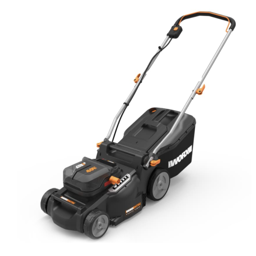 Газонокосилка WORX WG737E аккумуляторная 40V 37 см, бесщёточная, с двумя АКБ 4 Ач и двойным ЗУ 