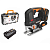 Лобзик WORX WX542 аккумуляторный 20V, с АКБ на 2,5Ач и ЗУ, в кейсе 