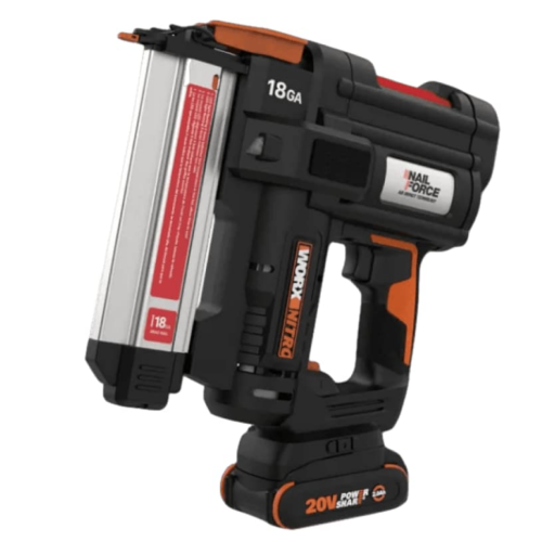 Гвоздезабивной пистолет WORX WX842 аккумуляторный 20V, бесщеточный, с АКБ на 2 Ач и ЗУ, в сумке 