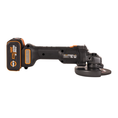 Угловая шлифмашина (болгарка) WORX WX814.9 аккумуляторная 20V, 125 мм, бесщеточная, без АКБ и ЗУ 