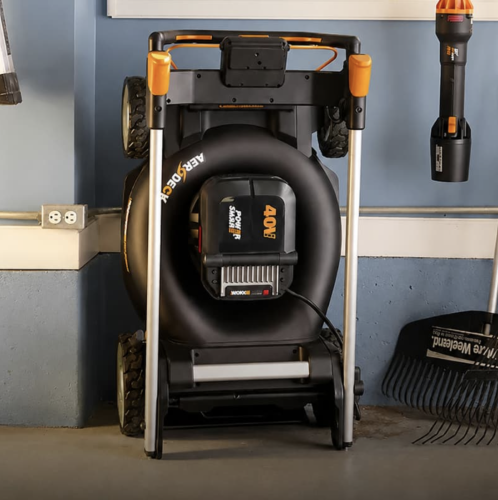 Газонокосилка самоходная WORX WG760E аккумуляторная 40V 51 см, бесщёточная, с двумя АКБ 5 Ач и двойным ЗУ 