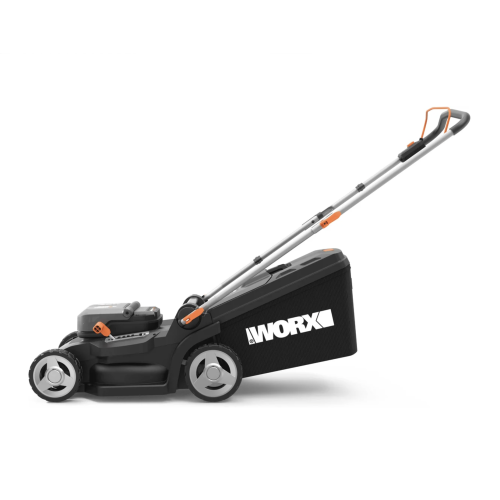 Газонокосилка WORX WG745E аккумуляторная 40V 41 см, бесщеточная, с двумя АКБ на 4Ач и двойным ЗУ в 2A 