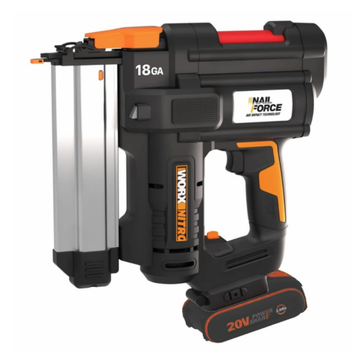 Гвоздезабивной пистолет WORX WX842 аккумуляторный 20V, бесщеточный, с АКБ на 2 Ач и ЗУ, в сумке 