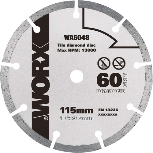 Пильный диск алмазный WORX WA5048, 115х1,6х9,5 мм 